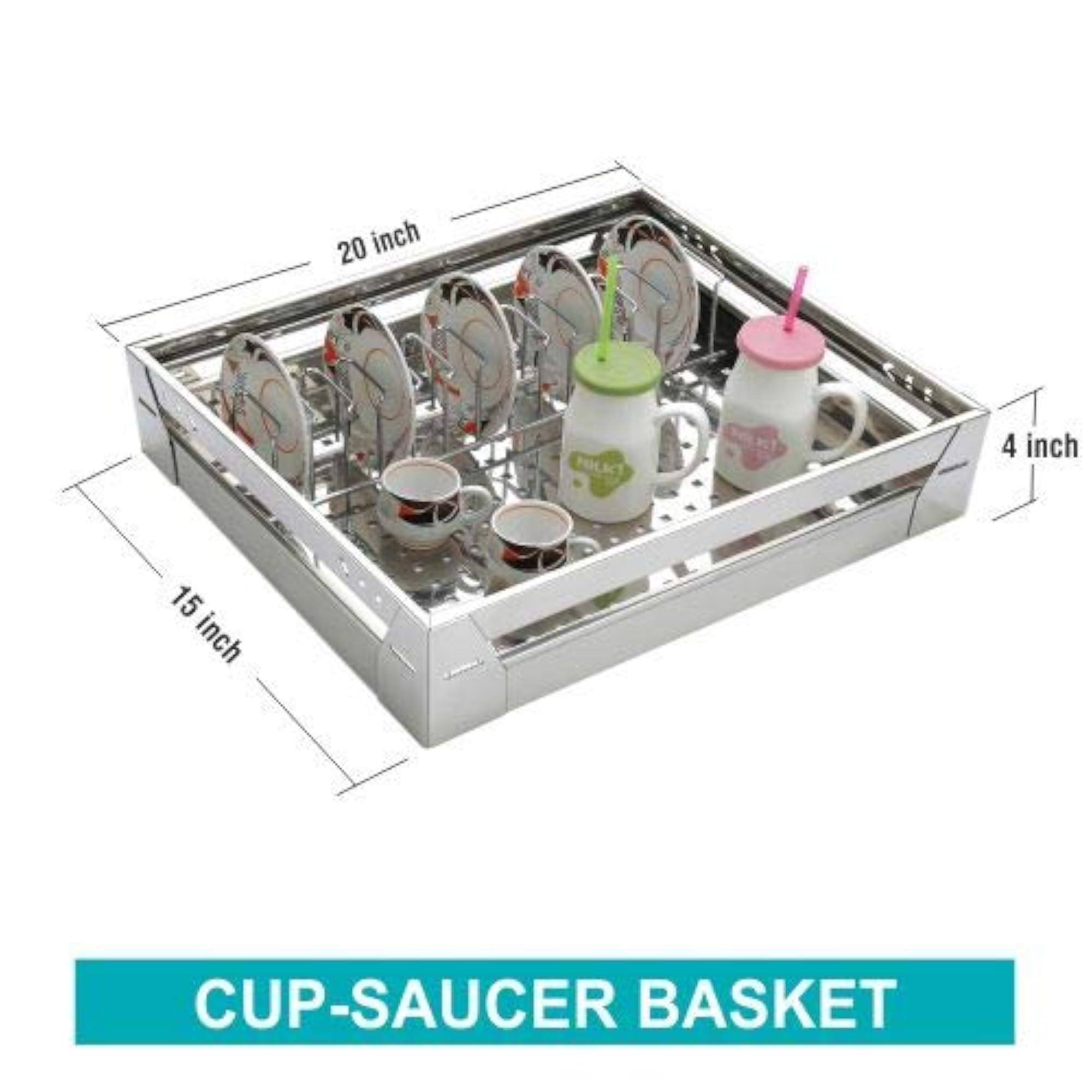 Stainless Steel Cup, Cutlery & Thali Basket Set